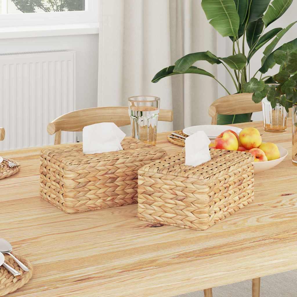 Tissue Box Covers 2 stk Vandhyacint 27.5 x 16.5 x 14 cm billede