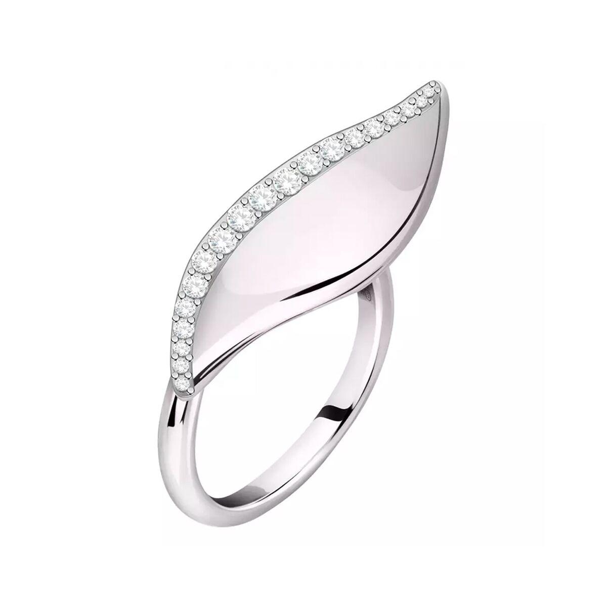 Foglia ring til kvinder - str. 16, sølvfarvet billede