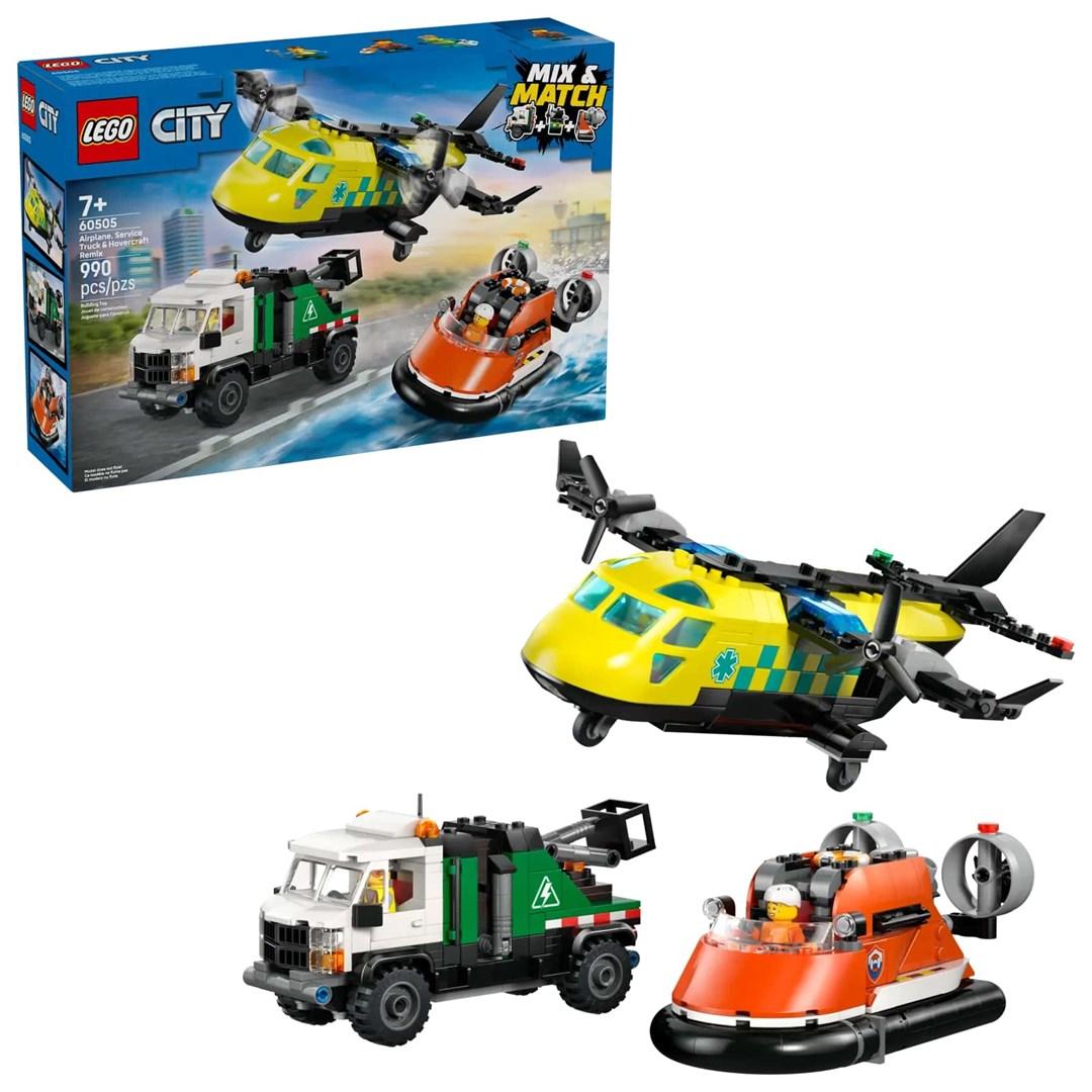 LEGO City 60505 - Fly, service lastbil og luftbåd byggesæt (7+) billede