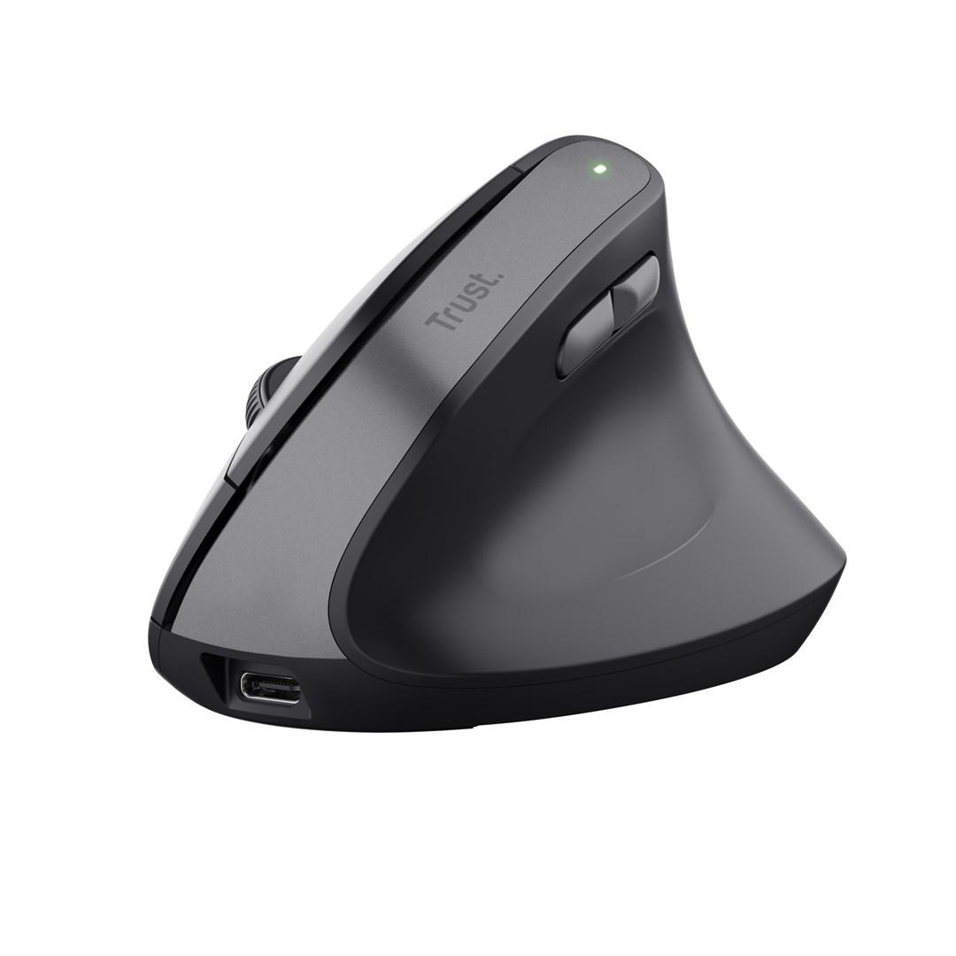 Trust TM-270 ergonomisk vertikal mus - højrehåndet, RF trådløs/USB, 2.400 DPI billede
