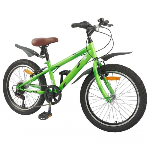 Børnecykel 24 tommer 6-Speed til 8-12 år Grøn