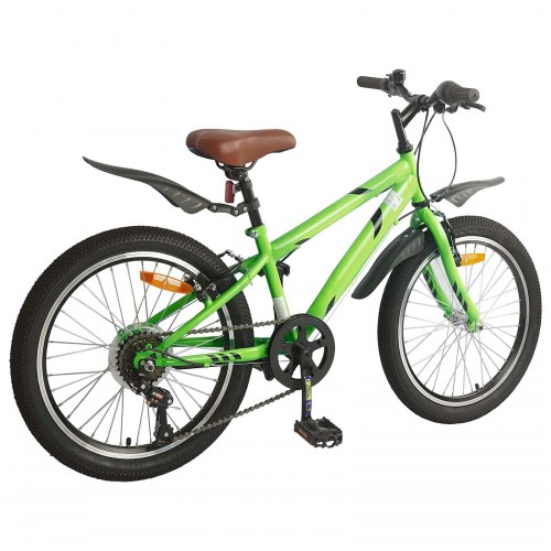 Børnecykel 24 tommer 6-Speed til 8-12 år Grøn
