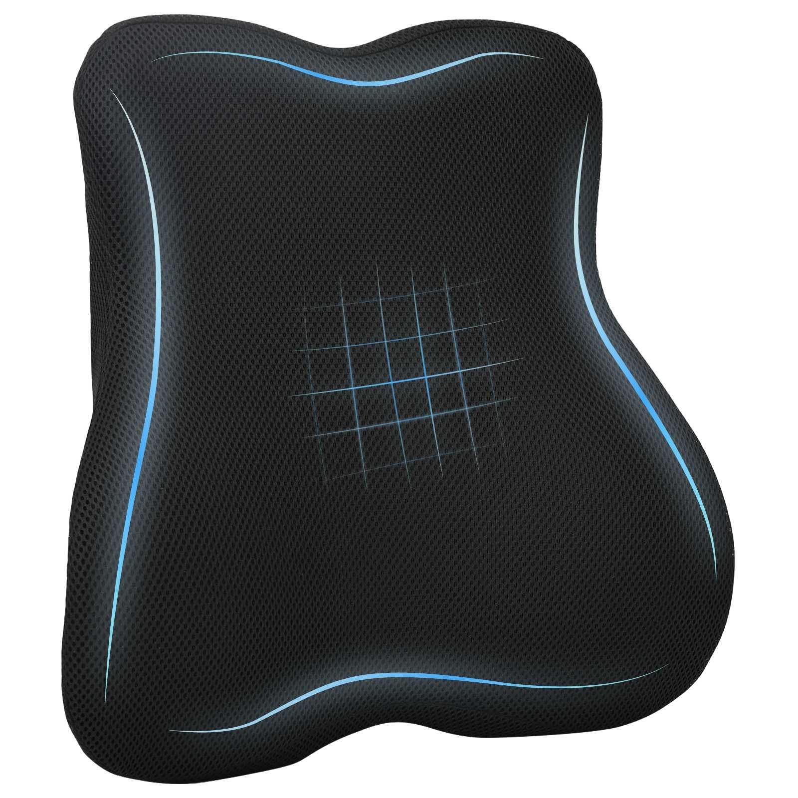 Hovedpude med pude Indstillelig Sort 40 x 40 x 11 cm Med net billede