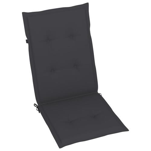 Foldbare havestole med hynder 8 stk. massivt akacietræ