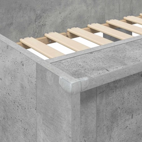 Køjeseng til Børn Beton Grå 90 x 190 cm Konstrueret træ