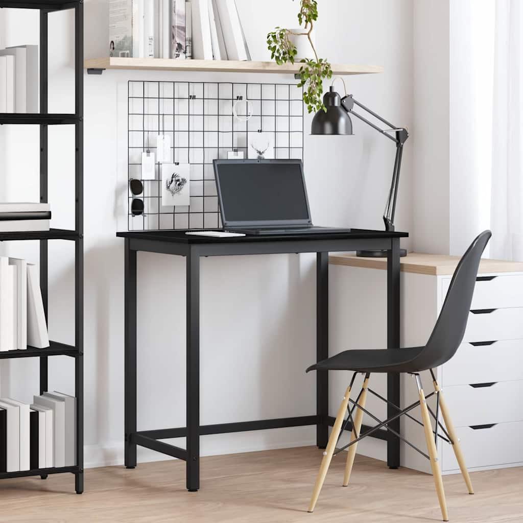Bord Sort eg 100 x 50 x 76,5 cm Ingeniørtræ og stål billede