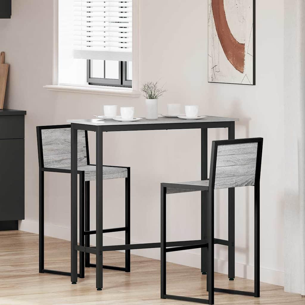 Bord Grå Sonoma 100 x 40 x 100,5 cm Ingeniørtræ og stål billede