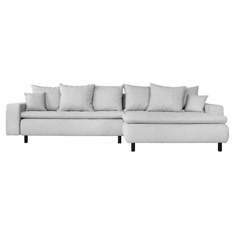Miami chaiselongsofa højrevendt – lysegrå stof U-sofa