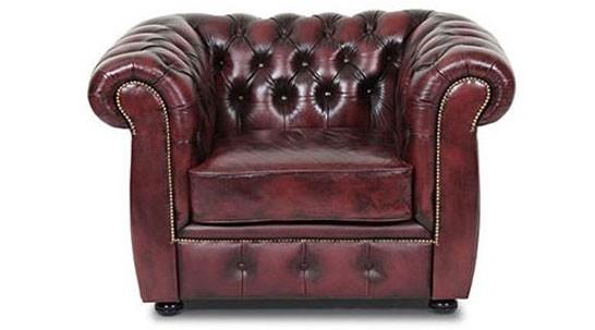 Liverpool Chesterfield lænestol - oxblod læder
