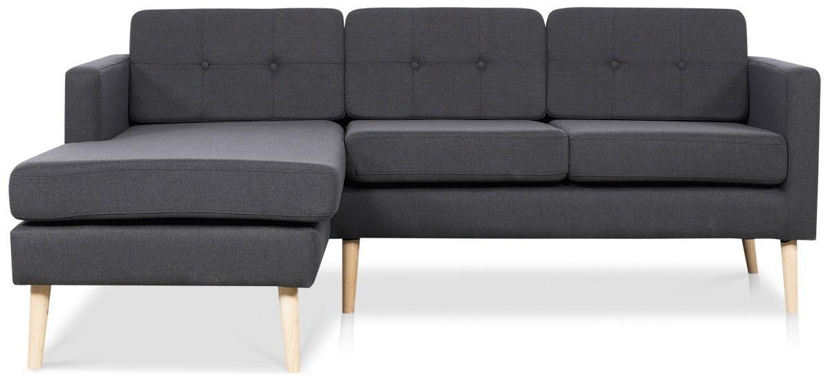 Novelty chaiselongsofa venstrevendt - koksgrå Inari 95