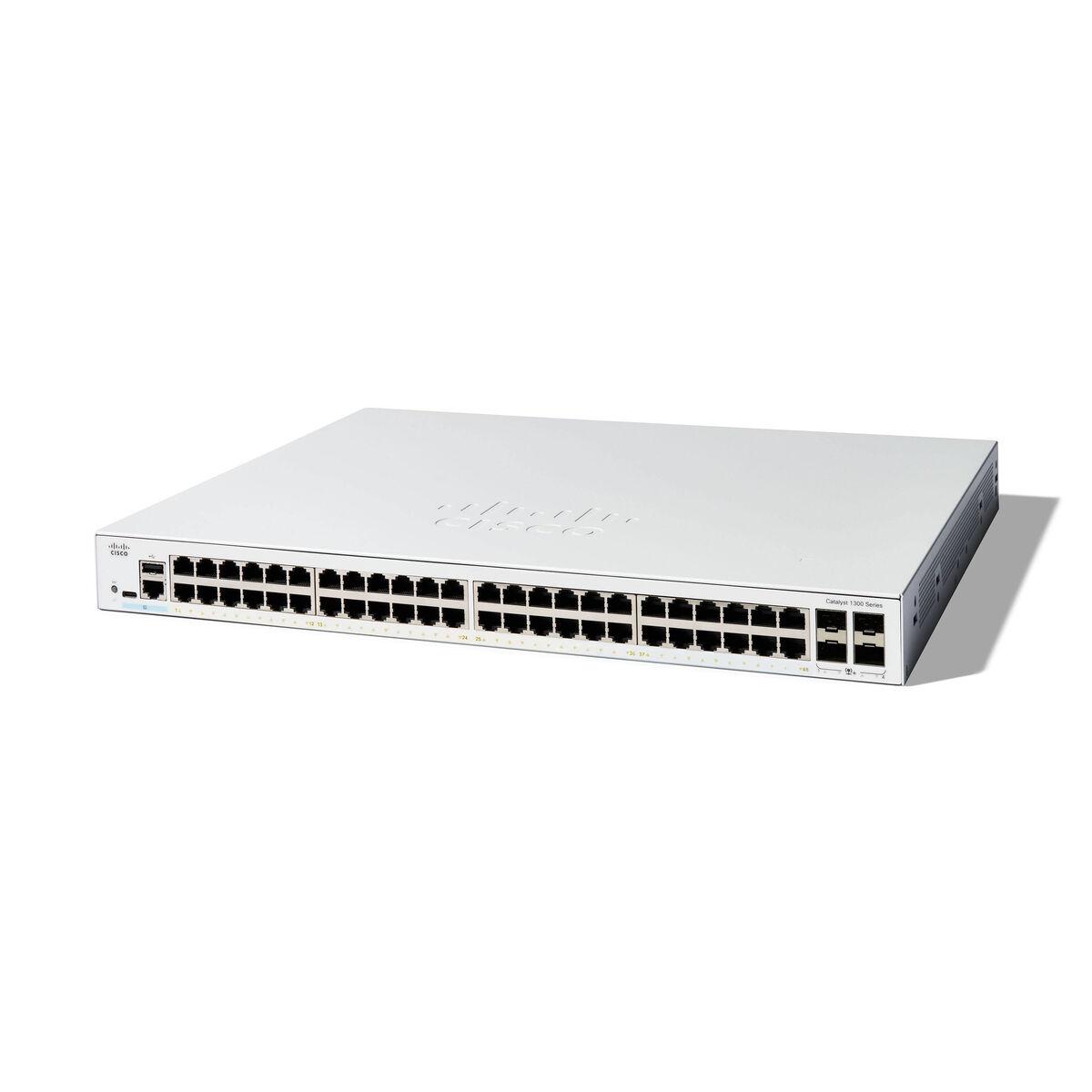 Cisco Catalyst C1300-48T-4X netværksswitch - 48x RJ45, hvid billede