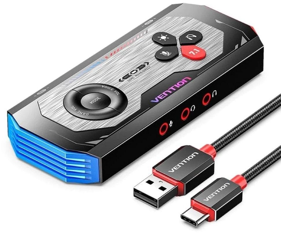Vention CVAB0 gaming lydforstærker - USB, RGB, 7.1 billede