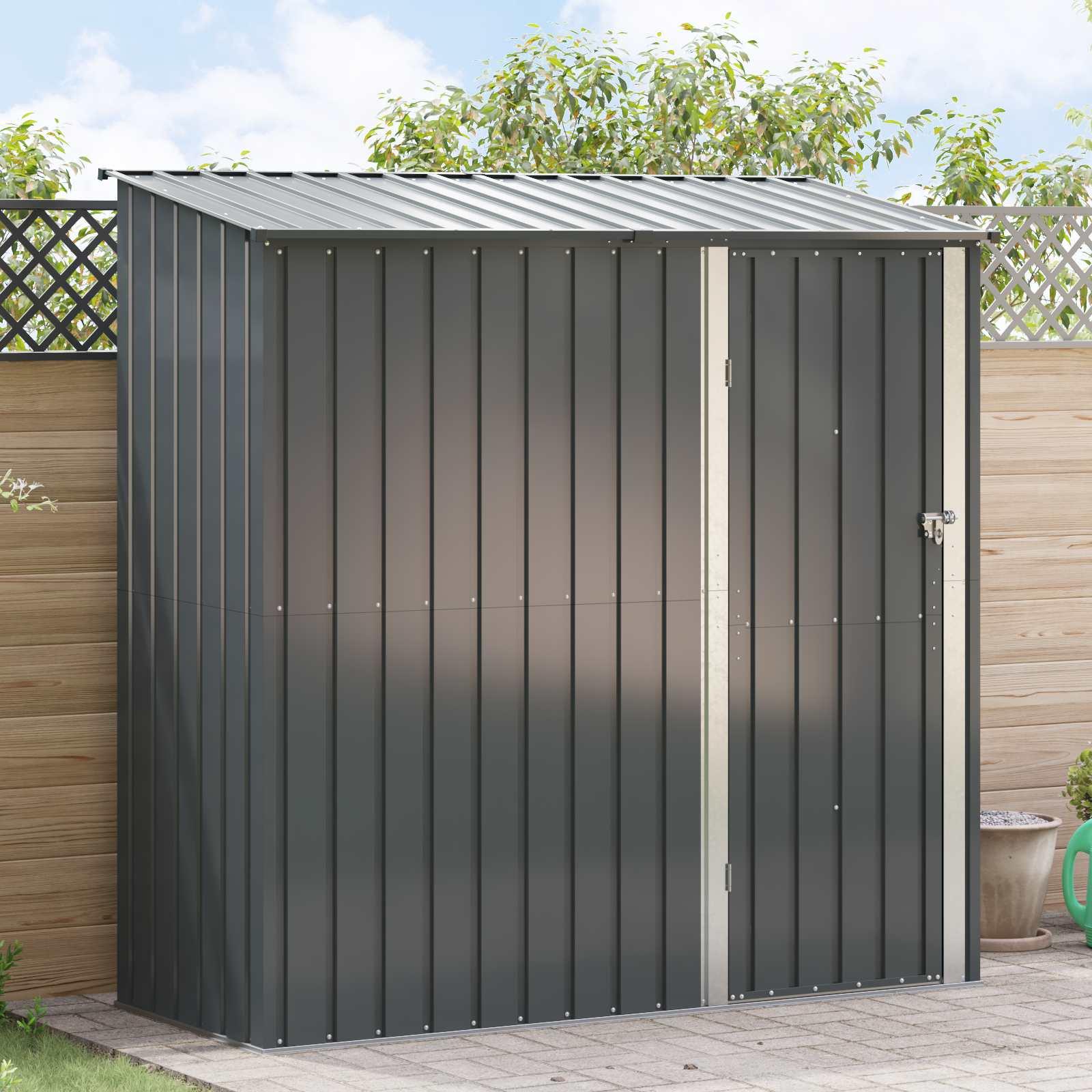 Haveskure Antracit 203 x 85,5 x 200 cm Metal billede