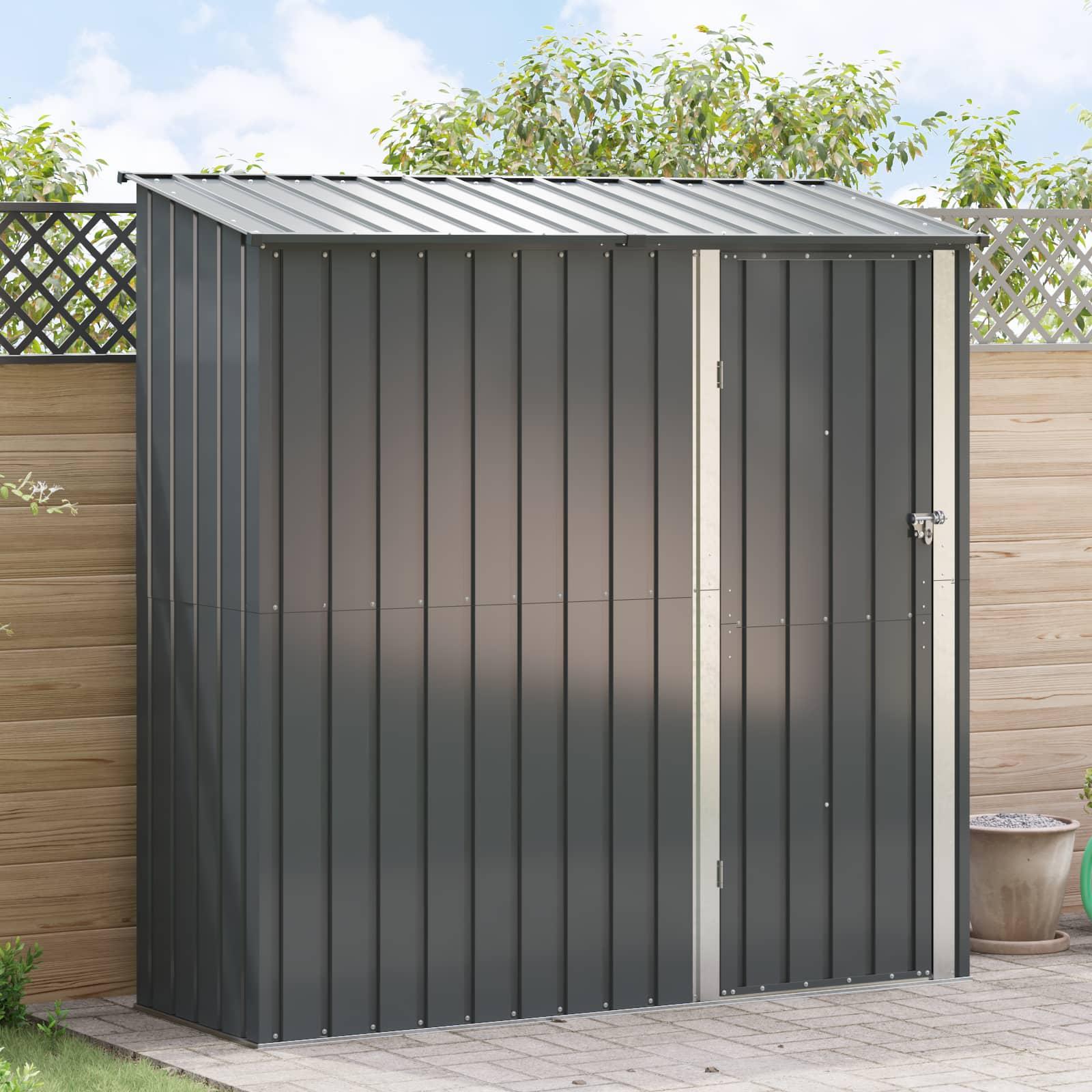 Haveskure Antracit 203,5 x 73 x 200 cm Metal billede