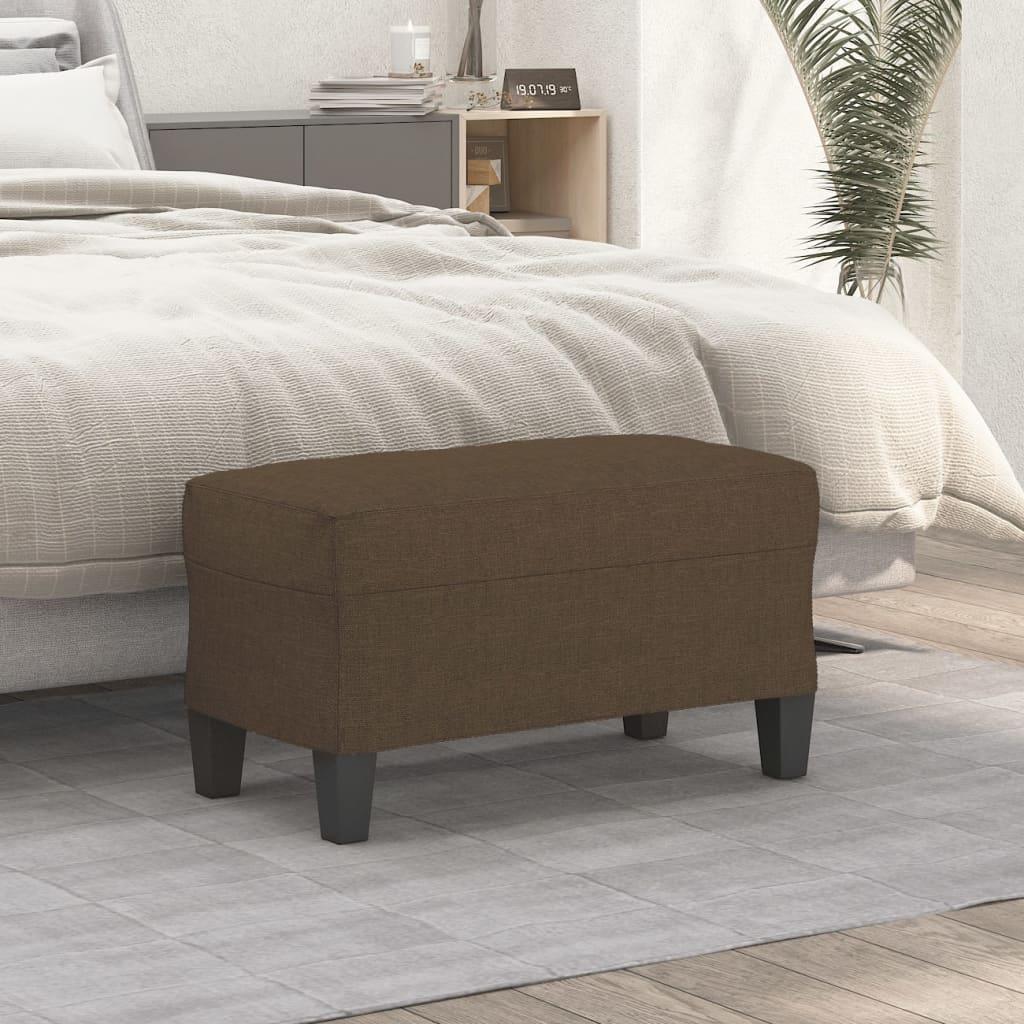 Bænk 70x35x41 cm stof brun billede