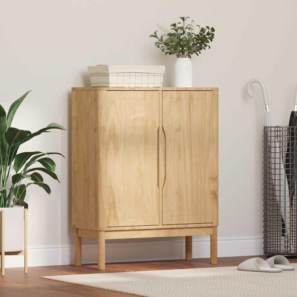 Sidebord Voks brun 70 x 30 x 70,5 cm Massivt fyrretræ billede