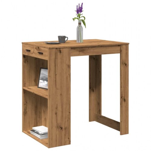 Barbord 102×70×103,5 cm i konstrueret træ - gammelt trælook