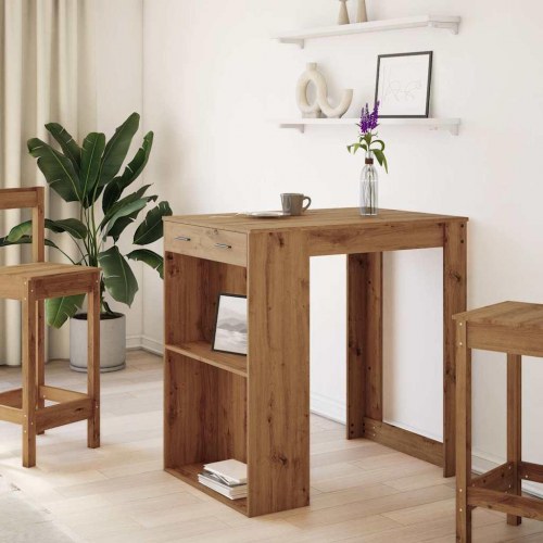 Barbord 102×70×103,5 cm i konstrueret træ - gammelt trælook