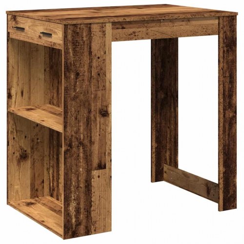 Barbord 102×70×103,5 cm i konstrueret træ - gammelt trælook