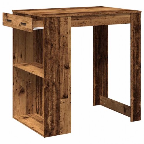 Barbord 102×70×103,5 cm i konstrueret træ - gammelt trælook