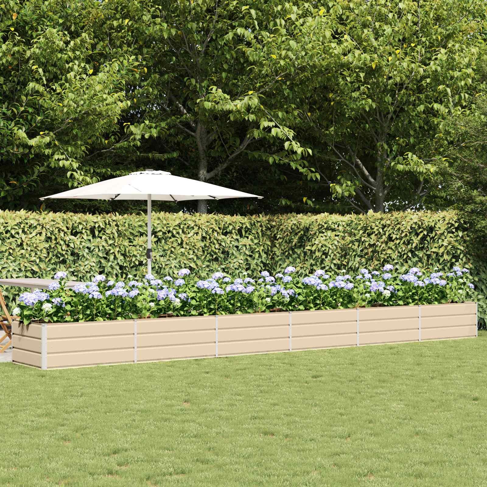 Plantekasse Elfenben 600 x 80 x 45 cm Stål billede