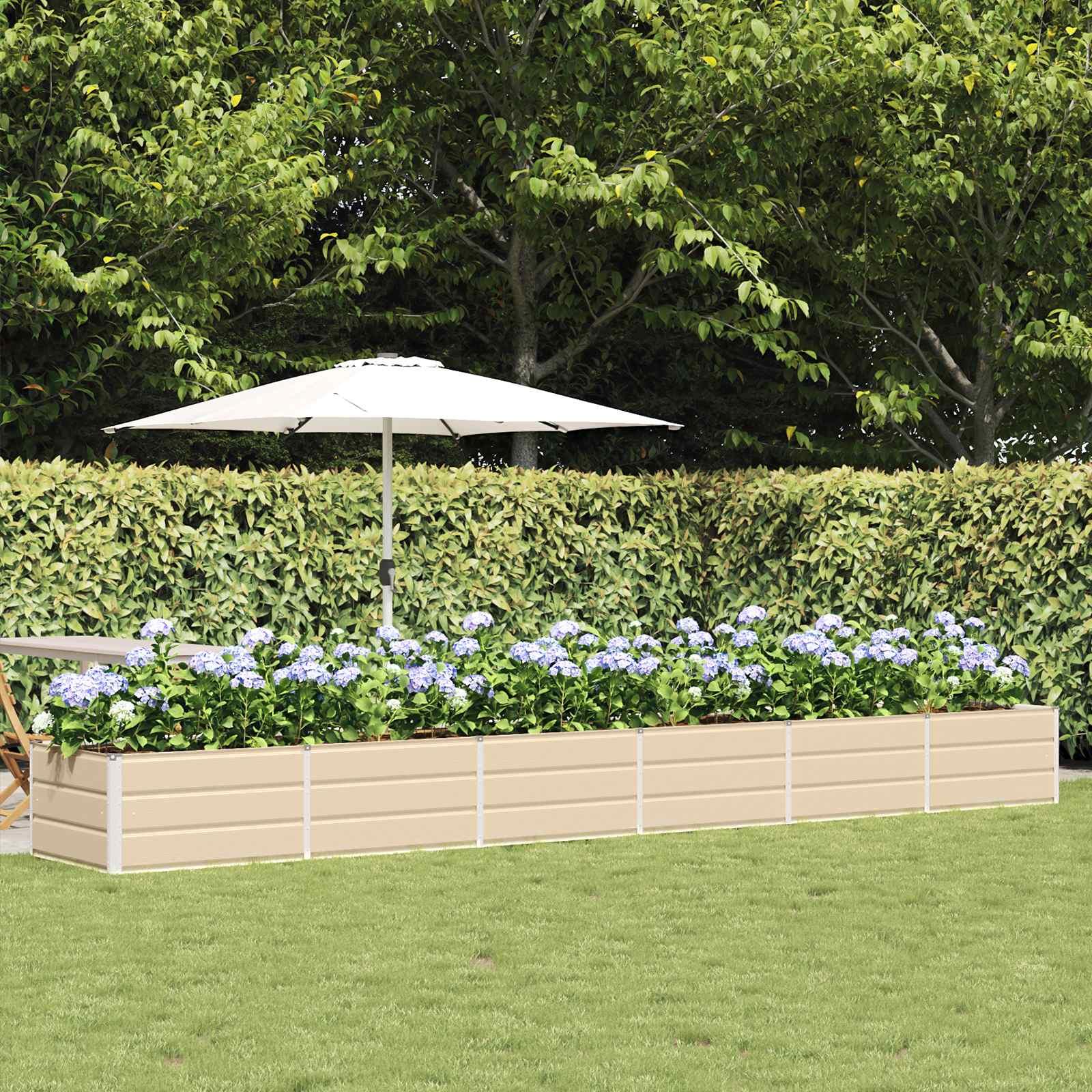 Plantekasse Elfenben 480 x 80 x 45 cm Stål billede