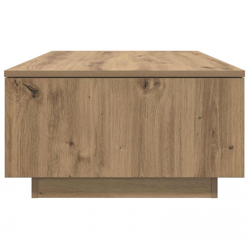 Sofabord i artisan egetræ - 95 × 55 × 31 cm, konstrueret træ med skuffe