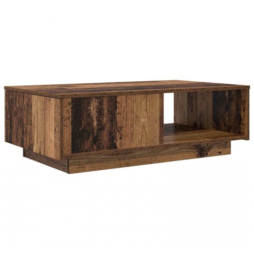 Sofabord med skuffe - gammelt træ look, 95 × 55 × 31 cm, konstrueret træ