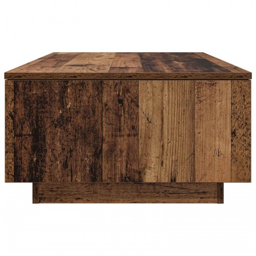 Sofabord med skuffe - gammelt træ look, 95 × 55 × 31 cm, konstrueret træ