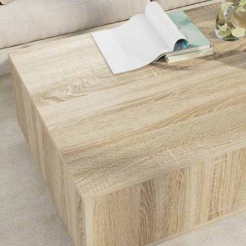 Sofabord med skuffe - Sonoma eg, 95 × 55 × 31 cm, konstrueret træ