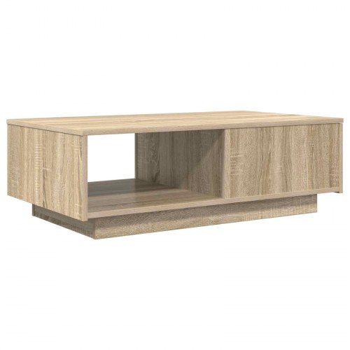 Sofabord med skuffe - Sonoma eg, 95 × 55 × 31 cm, konstrueret træ