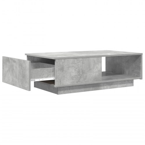 Sofabord med skuffe - beton grå, 95 × 55 × 31 cm i konstrueret træ