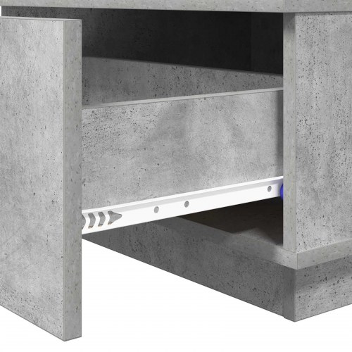 Sofabord med skuffe - beton grå, 95 × 55 × 31 cm i konstrueret træ