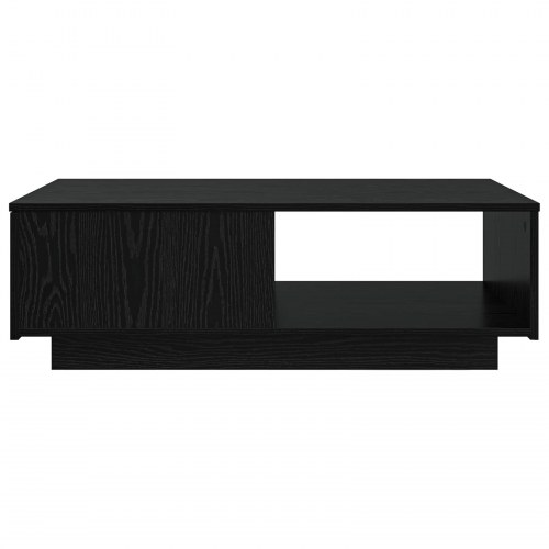 Sofabord med skuffe - sort eg, 95 × 55 × 31 cm, konstrueret træ