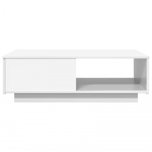 Sofabord med skuffe - hvid, 95 × 55 × 31 cm, konstrueret træ