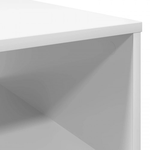Sofabord med skuffe - hvid, 95 × 55 × 31 cm, konstrueret træ