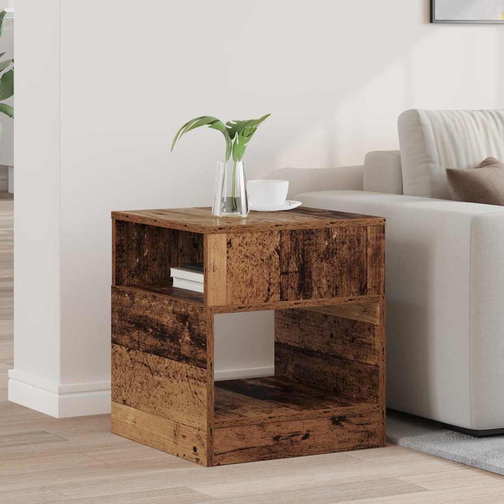 Endebord Gammelt træ 40,5 x 40 x 45 cm Konstrueret træ billede