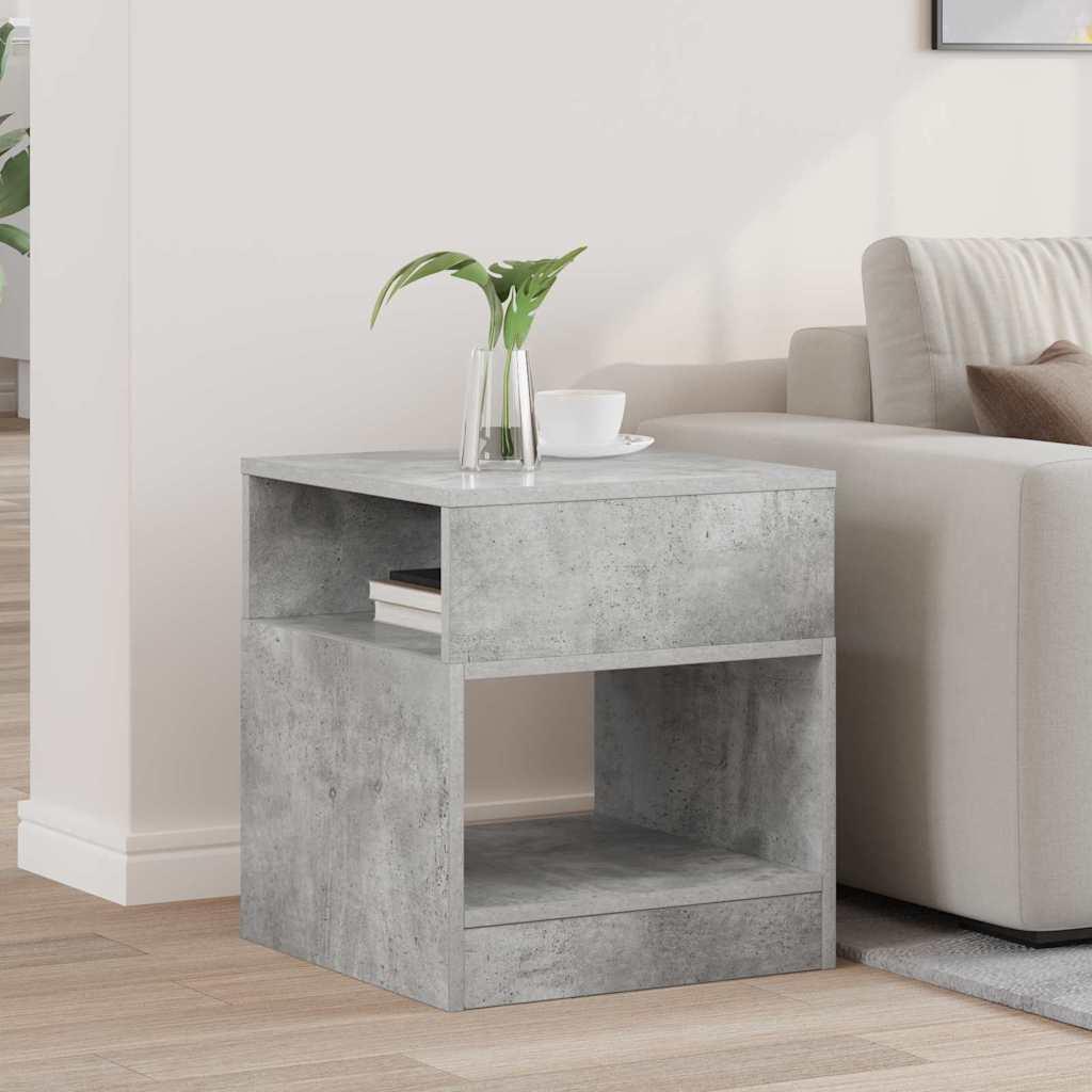 Endebord Beton Grå 40,5 x 40 x 45 cm Konstrueret træ billede