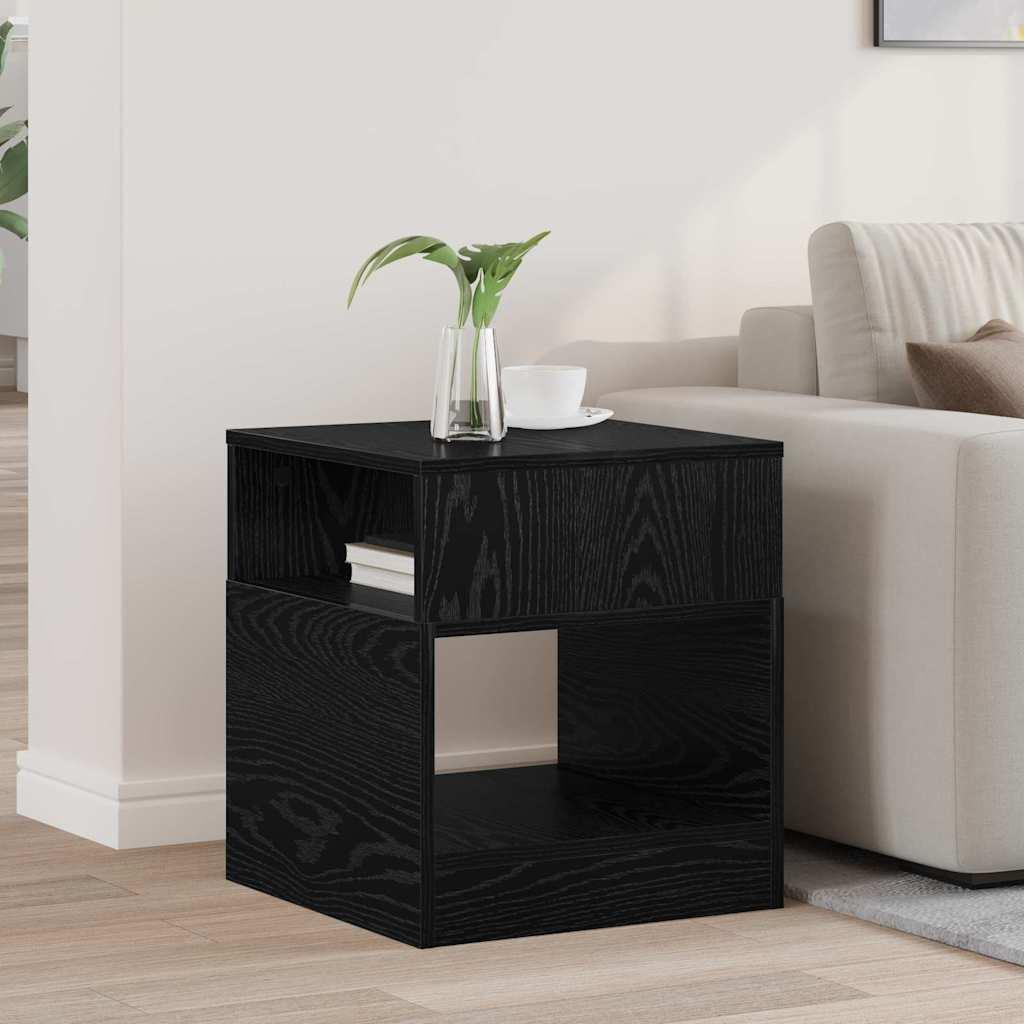 Endebord Sort eg 40,5 x 40 x 45 cm Konstrueret træ billede