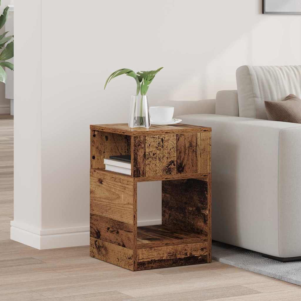 Endebord Gammelt træ 30,5 x 30 x 45 cm Konstrueret træ billede