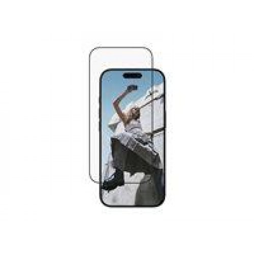PanzerGlass SAFE. skærmbeskytter til iPhone 16 Pro/17 - sort ramme, Ultra-Wide Fit