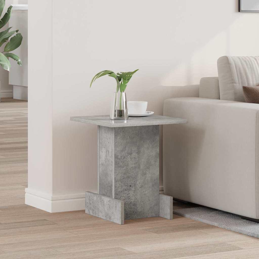 Endebord Beton Grå 35,5 x 35 x 40 cm Konstrueret træ billede