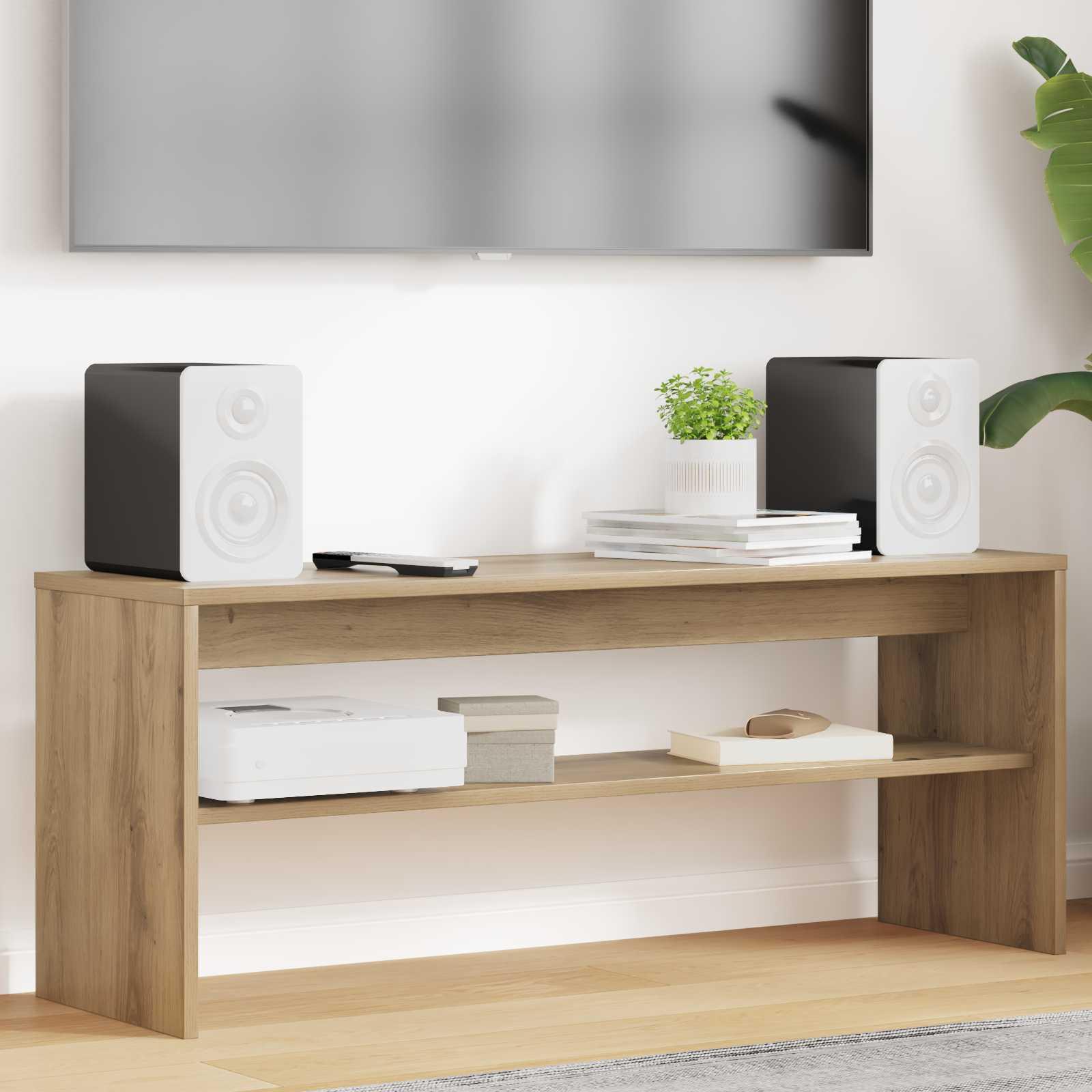 TV-skab Artisan Egetræ 100 x 30 x 40 cm Konstrueret træ billede