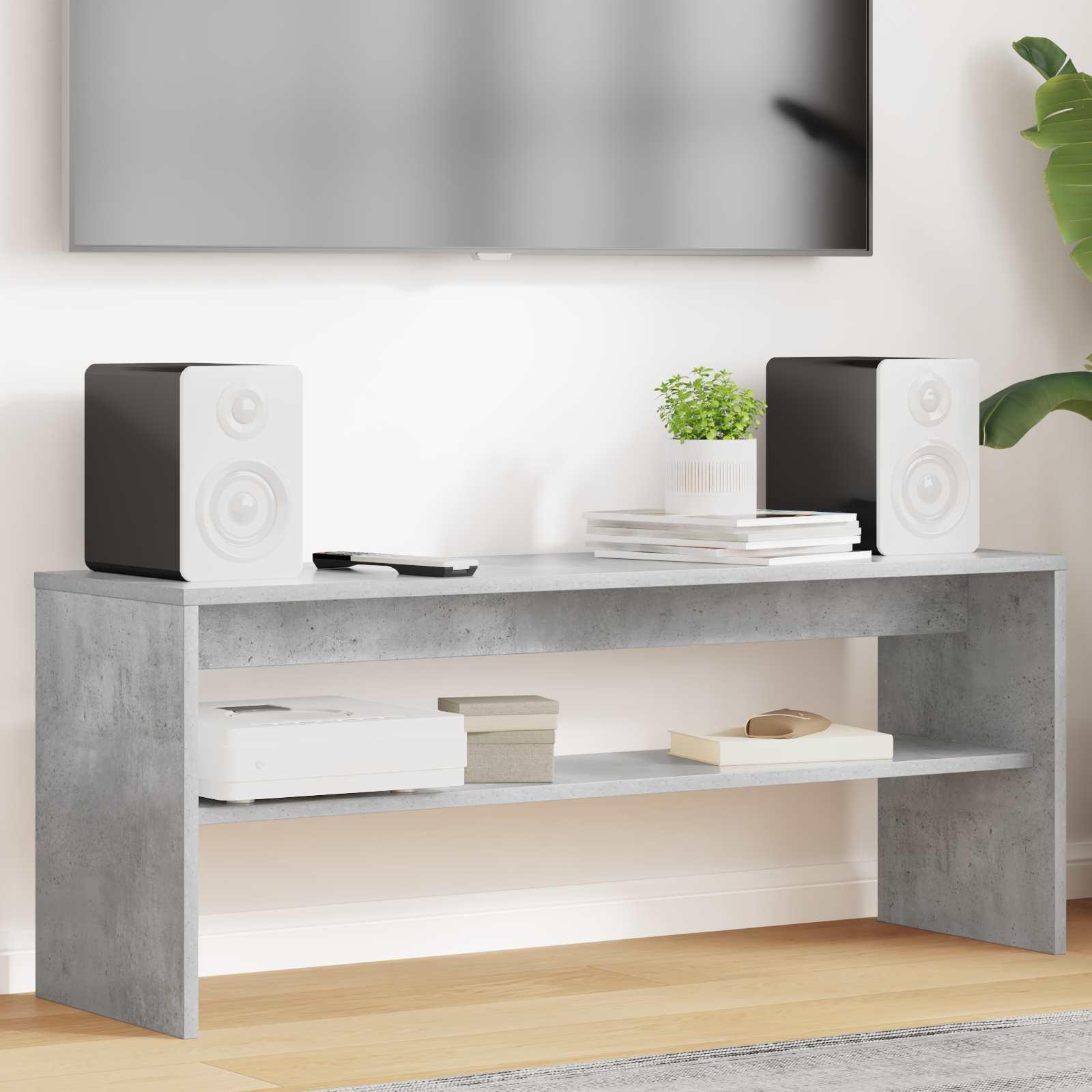TV-skab Beton Grå 100 x 30 x 40 cm Konstrueret træ billede