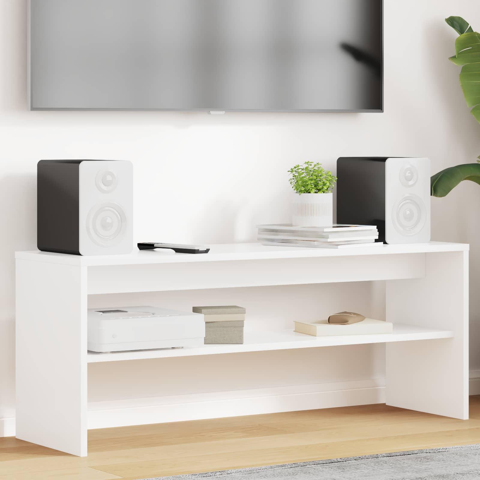 TV-skab Hvid 100 x 30 x 40 cm Konstrueret træ billede