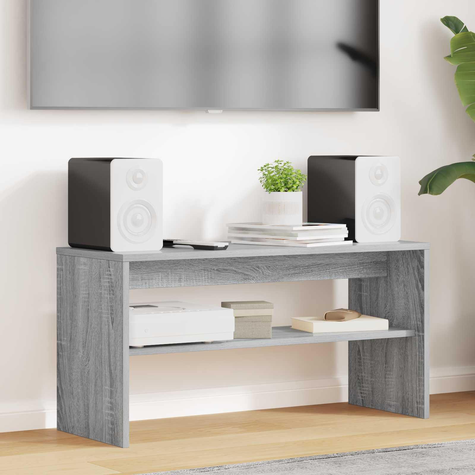 TV-bord i grå sonoma - konstrueret træ, 80 × 30 × 40 cm billede