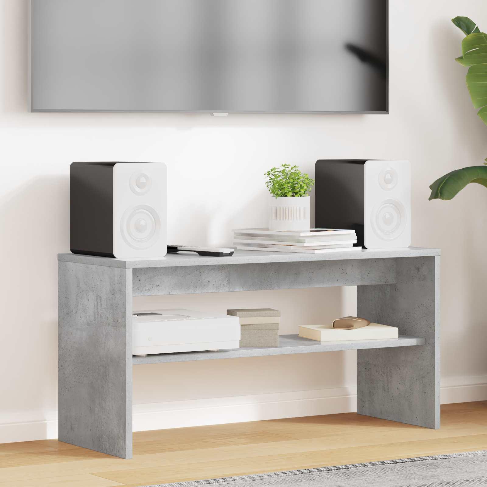 TV-skab Beton Grå 80 x 30 x 40 cm Konstrueret træ billede