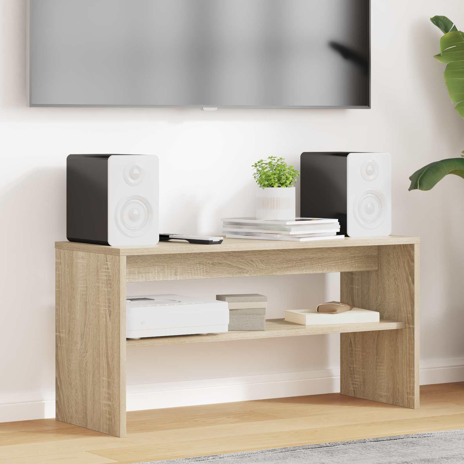 TV-bord i Sonoma eg - konstrueret træ, 80 × 30 × 40 cm billede