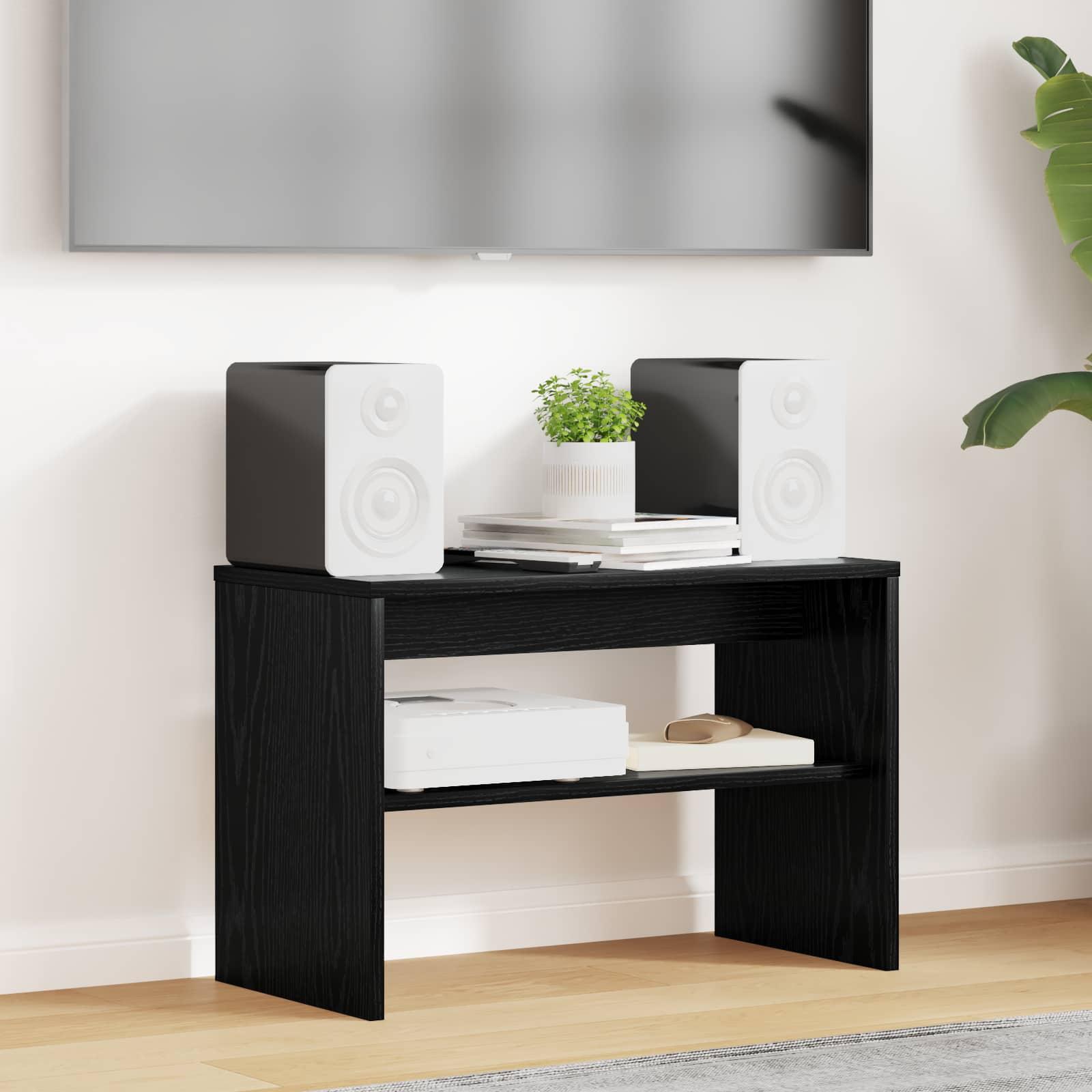 TV-skab Sort eg 60 x 30 x 40 cm Konstrueret træ billede