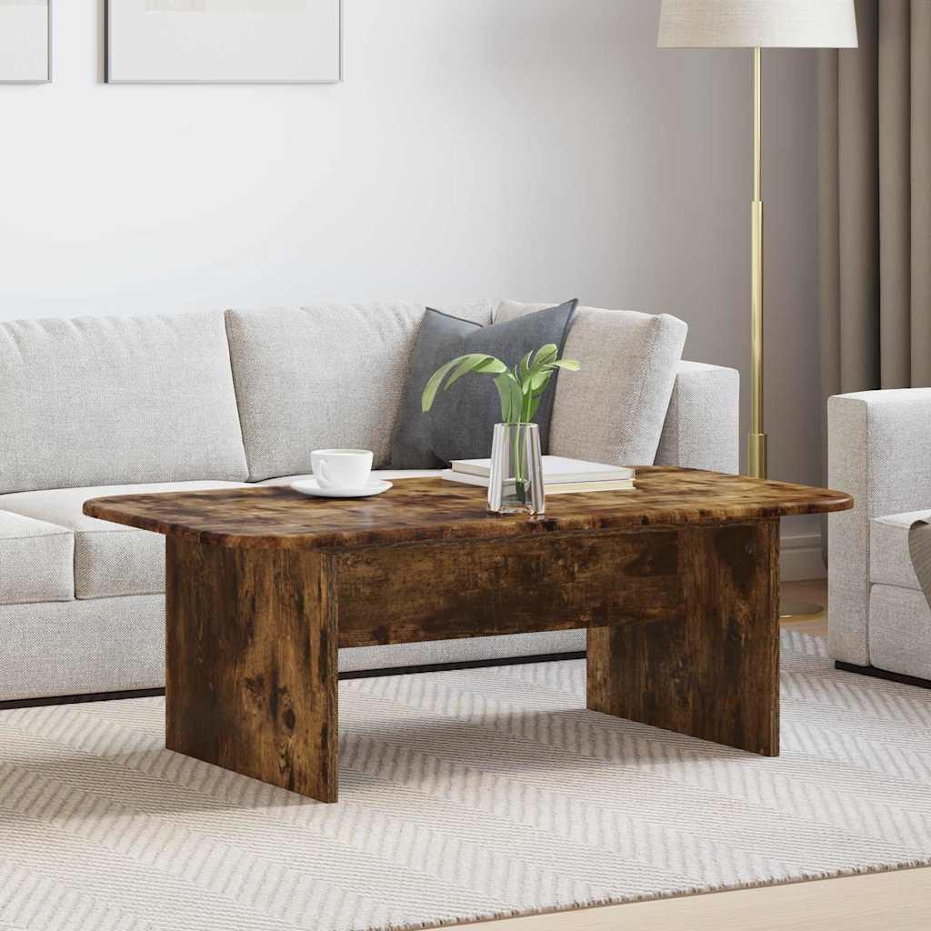 Sofabord Røget eg 93 x 53 x 33 cm Konstrueret træ billede
